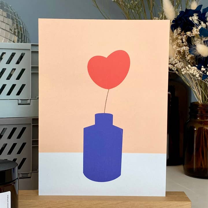 Carta decorativa VASE «heart» per la vendita all'ingrosso da parte di MAISON mapa-chali