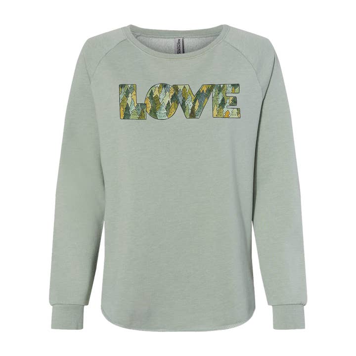 Love Trees Crewneck Sweatshirt for wholesale by Sticker Girl, formerly KPB Apparel
