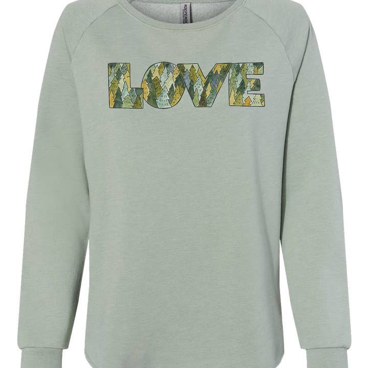 Love Trees Rundhals-Sweatshirt für den Großhandel von Sticker Girl, formerly KPB Apparel