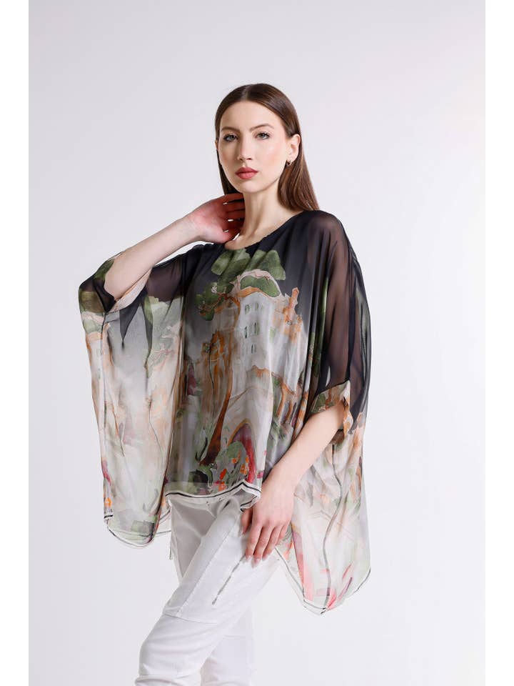 TINA Stephens Italy/Tees By Tina - Wholesale Kaftan - Women's - Sofia Villa Silk Kaftan (BQ201V)1