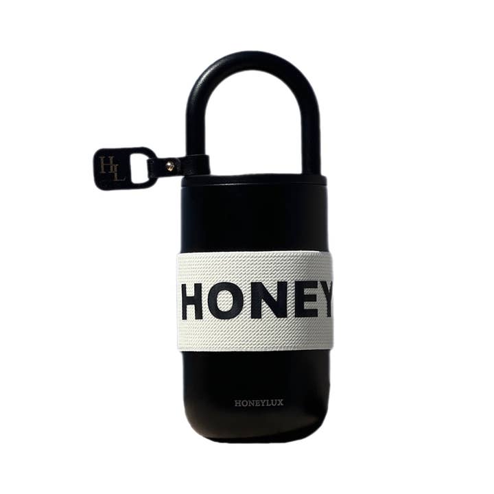 Hot/Cold Travel Tumbler com Bracelete em Couro Vegan - Preto por atacado de HoneyLux