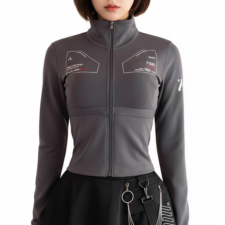 ZBS-Type 003P Gray Zip Bodyshirt for wholesale by Fabric of the Universe