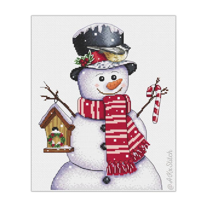 Snowman Korsstygn Kit för wholesale av AKxStitch