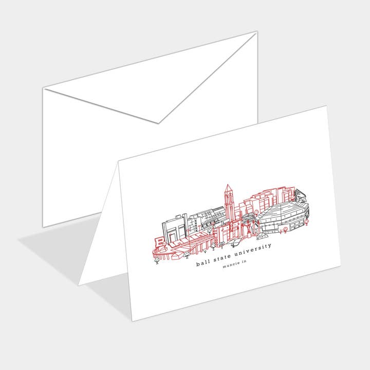 Carte de vœux de l'Université Ball State Indiana pour la vente par Townsville Art