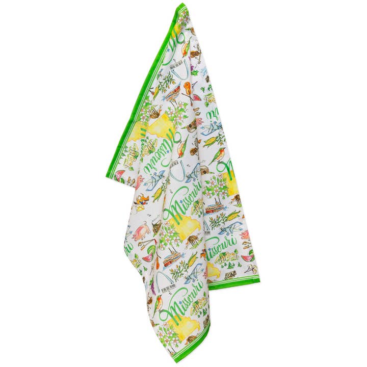Boston International - Wholesale Tea Towel - MO Missouri State Collection 28" Cotton Tea Towels Set Of 2