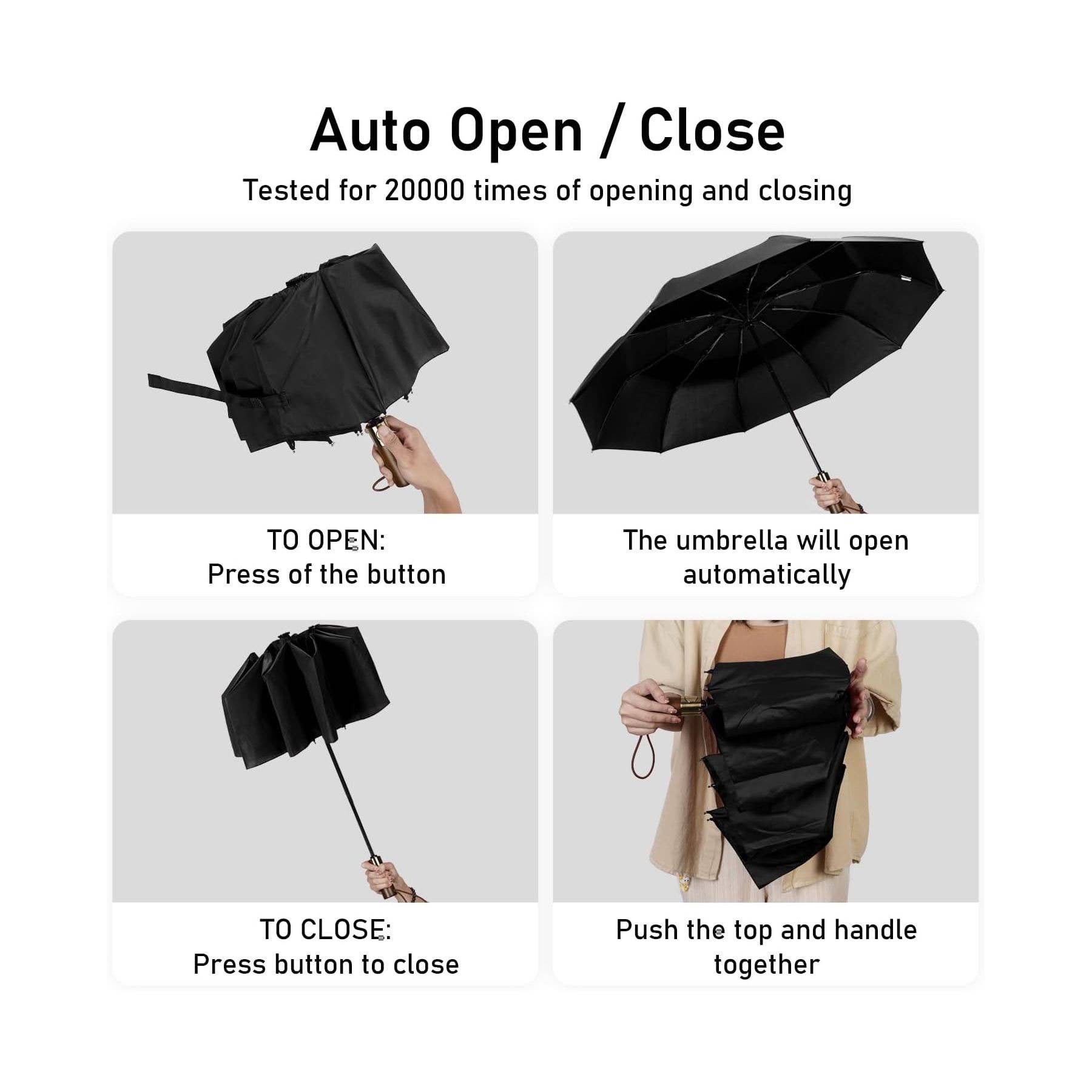 NARWEY INC - Wholesale Umbrella - Unisex - Travel Umbrella Windproof Strong With Compact Foldable6
