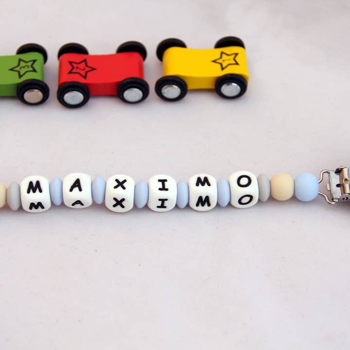 Mordisquitos. - Wholesale Pacifier - Baby - Personalized pacifier clip Baby blue1