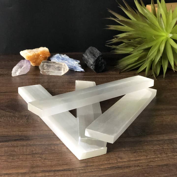 Rock Paradise - Wholesale Spiritual Stone/Crystal - Selenite Crystal Bars - Long Polished Gypsum Rod - Metaphysical - Charging Station
