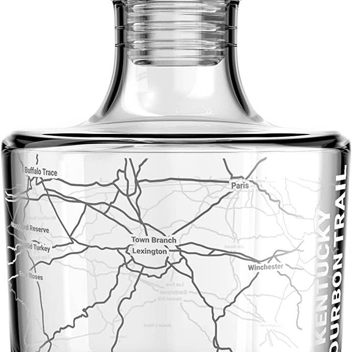 Kentucky Bourbon Trail Map Decanter for wholesale by Old Southern Brass