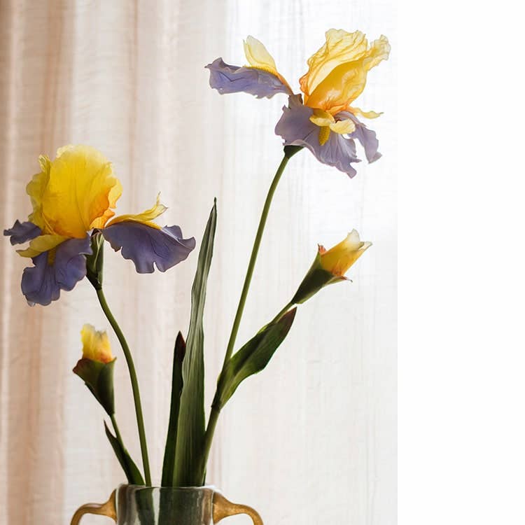 Rustic Reach - Wholesale Artificial Flowers - Artificial Iris Flower Stem 31.5" Tall5