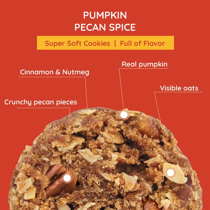 Maxine's Heavenly - Wholesale Cookie - Pumpkin Pecan Spice Cookies - 7.2 oz Box2