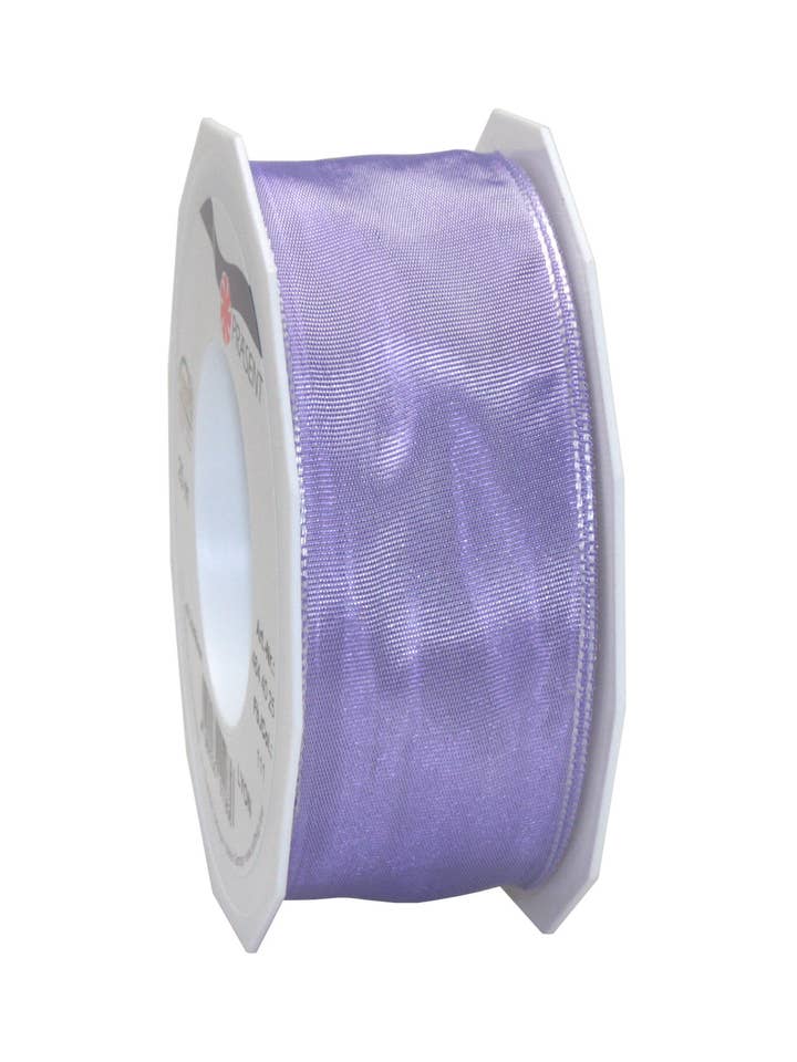 Seidenband mit Drahtkante Lyon 25-m-Rolle 40 mm flieder für den Großhandel von C.E. PATTBERG GmbH & Co. KG