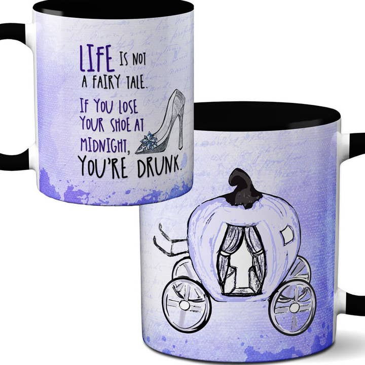 Drunk Fairy Tale Black Mug for wholesale by Pithitude