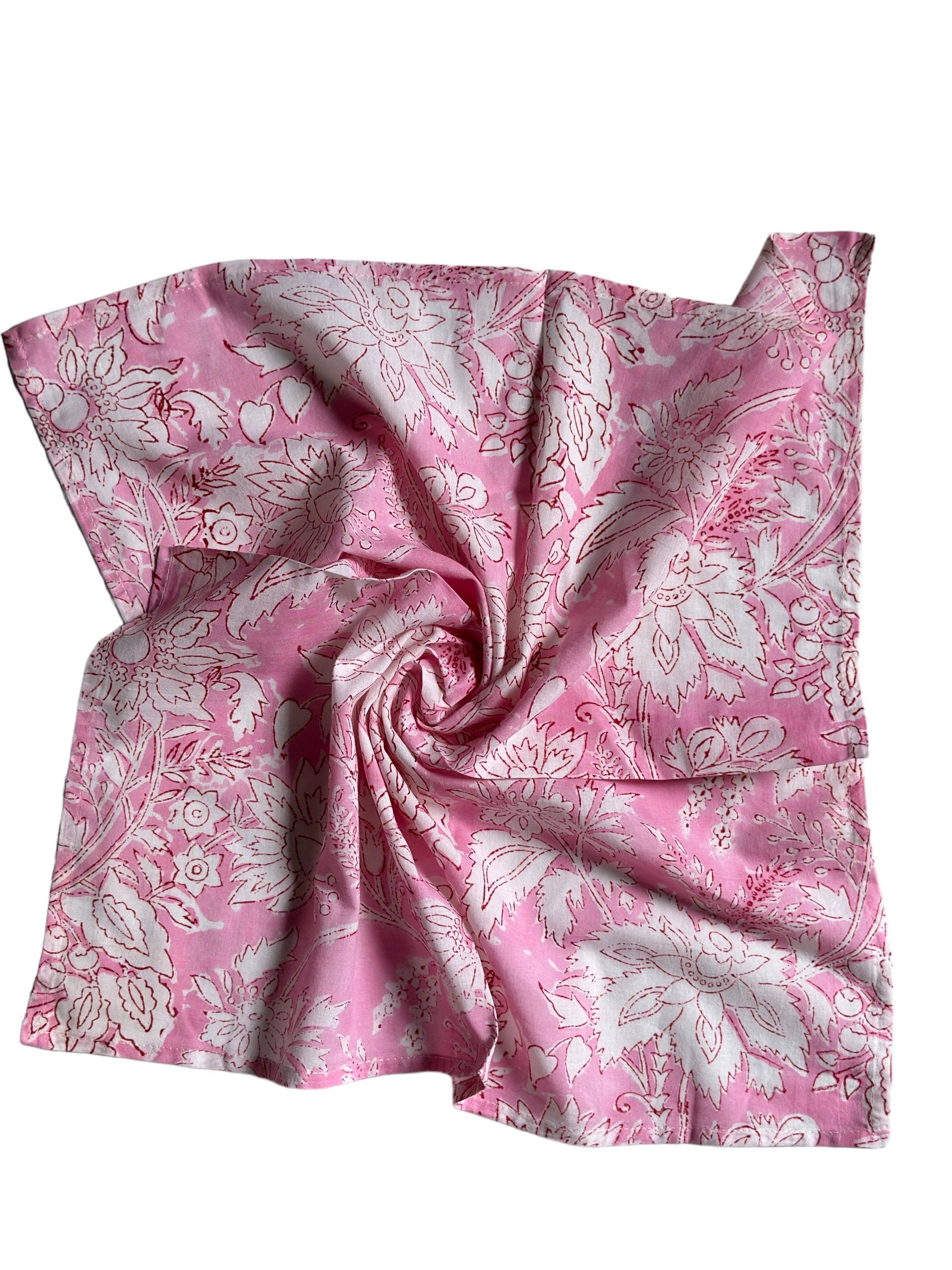 Annahmol - Wholesale Bandana - Women's - Hand Block Printed Cotton Bandana: Assorted Prints :20 Inch7