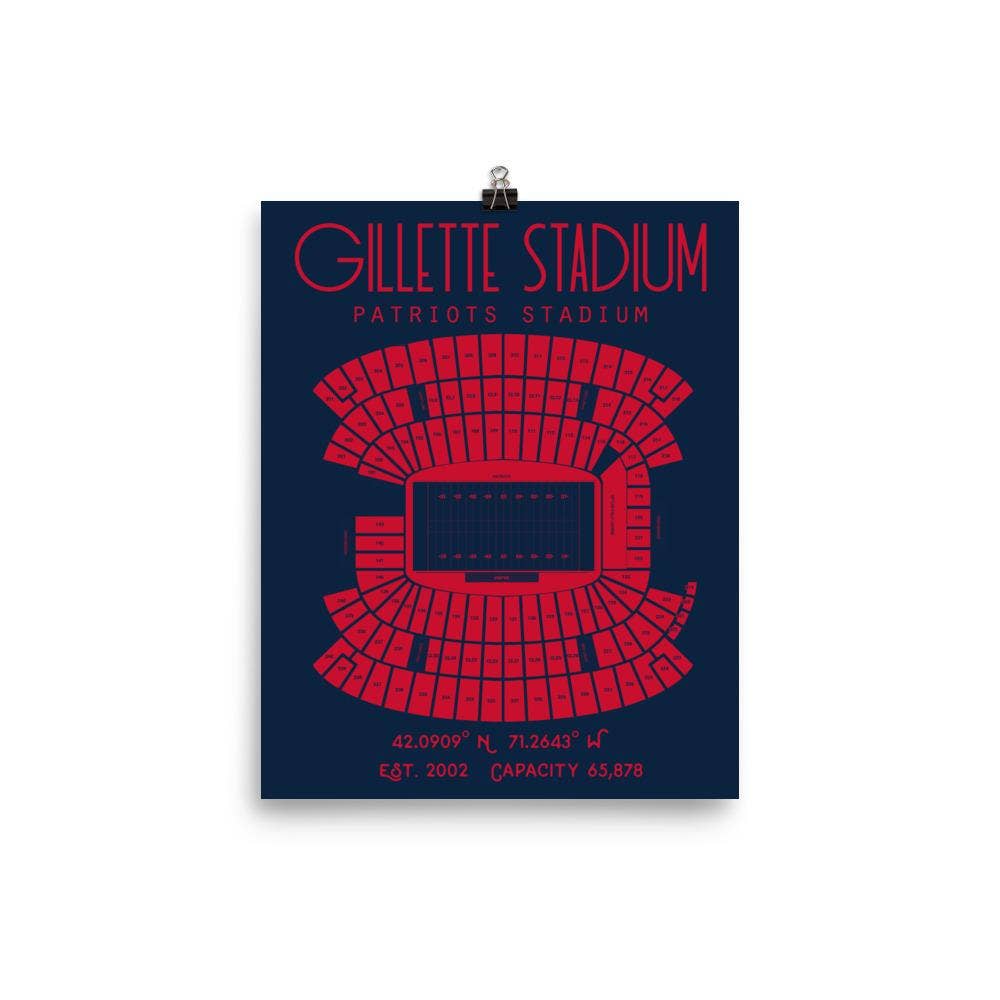 Stadium Prints by BTB – wholesale Poster – New England Patriots Gillette Stadium affisch Print7