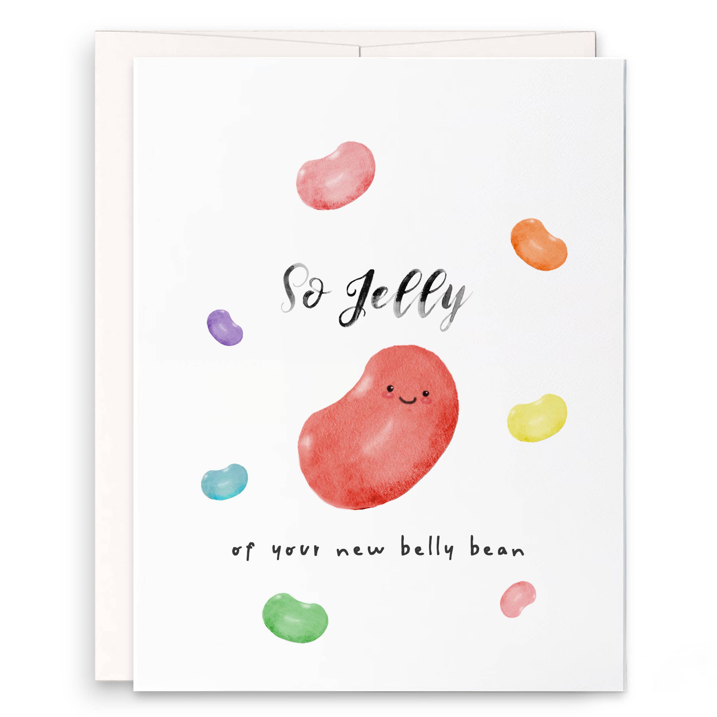 Liyana Studio - Venta al por mayor Tarjetas de bebé - Felicitaciones de embarazo Jelly Bean - Nueva tarjeta de bebé0