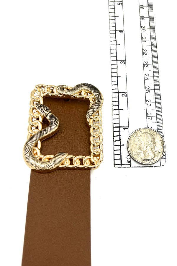 Andrea Bijoux – Engroshandel Bælte - Dame – Slange kæde Accent Mode Spænde Bælte3