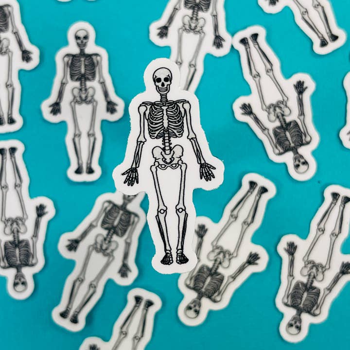 Autocollants Mini Skeleton (IMPERMÉABLES) pour la vente par Zenspire Designs