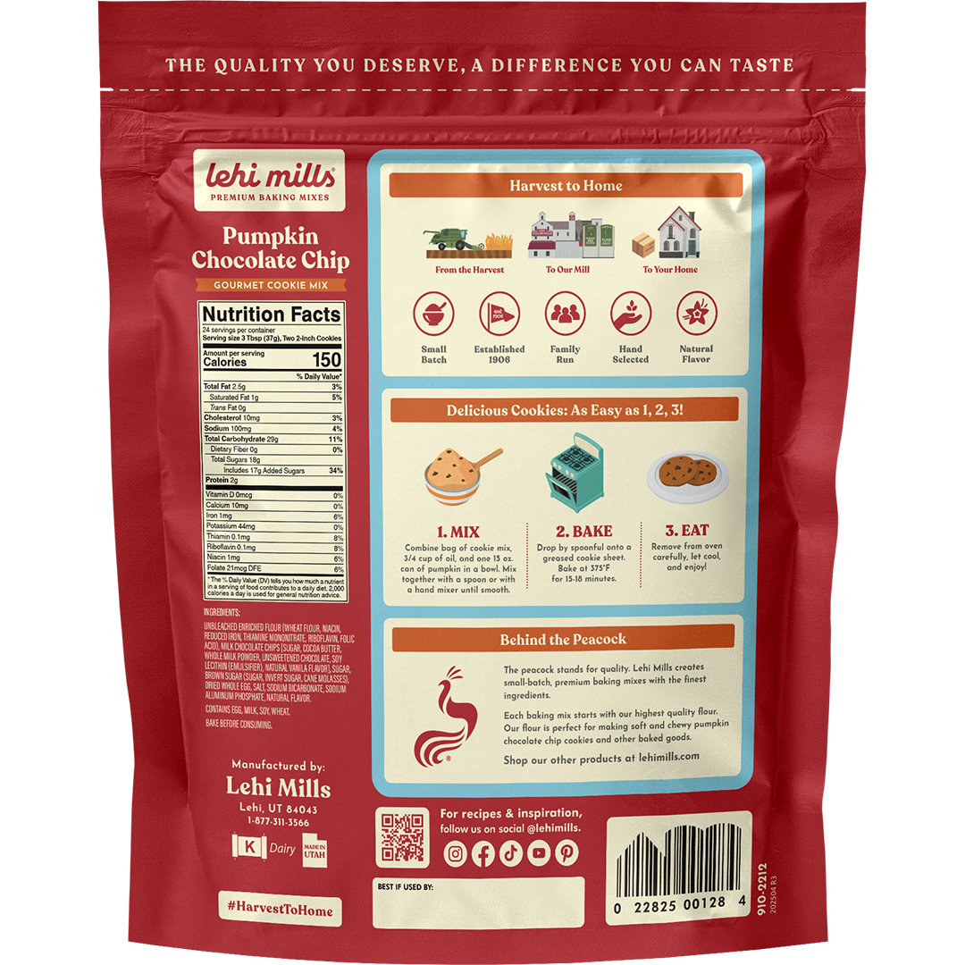Lehi Mills - Wholesale Cookie Mix - Pumpkin Chocolate Chip Cookie3