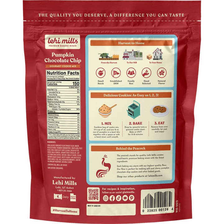 Lehi Mills - Wholesale Cookie Mix - Pumpkin Chocolate Chip Cookie3