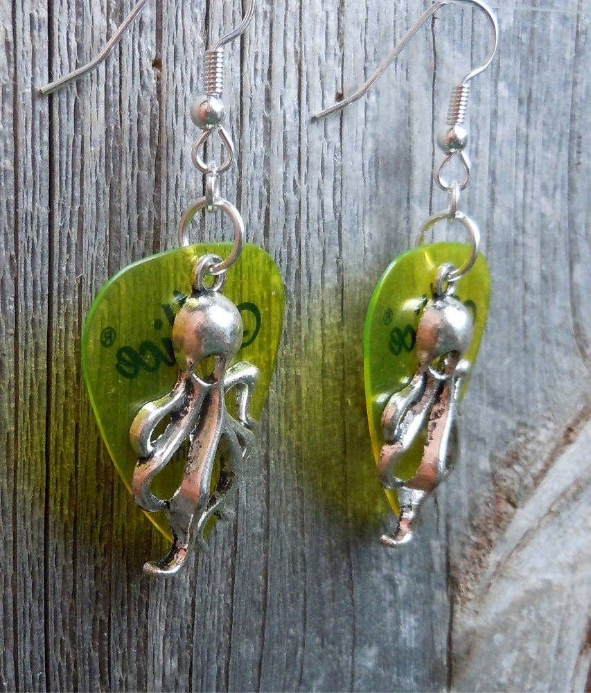 Simply Raevyn - Wholesale Dangle Earrings - Octopus Charm Guitar Pick Earrings41