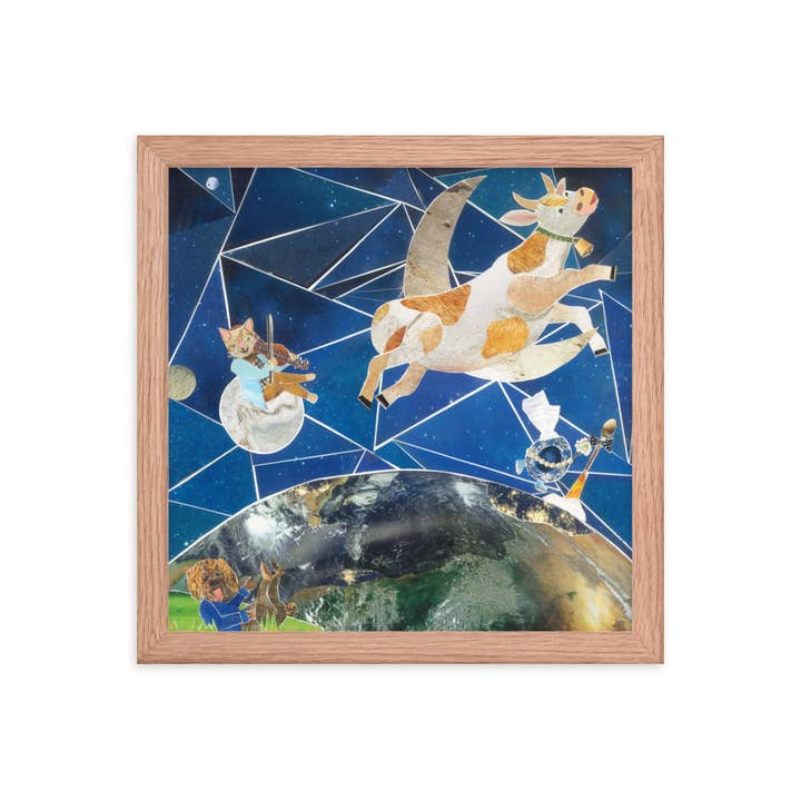 more the merrlier - Wholesale Art Print - Hey Diddle Diddle Collage Art Nursery Print5