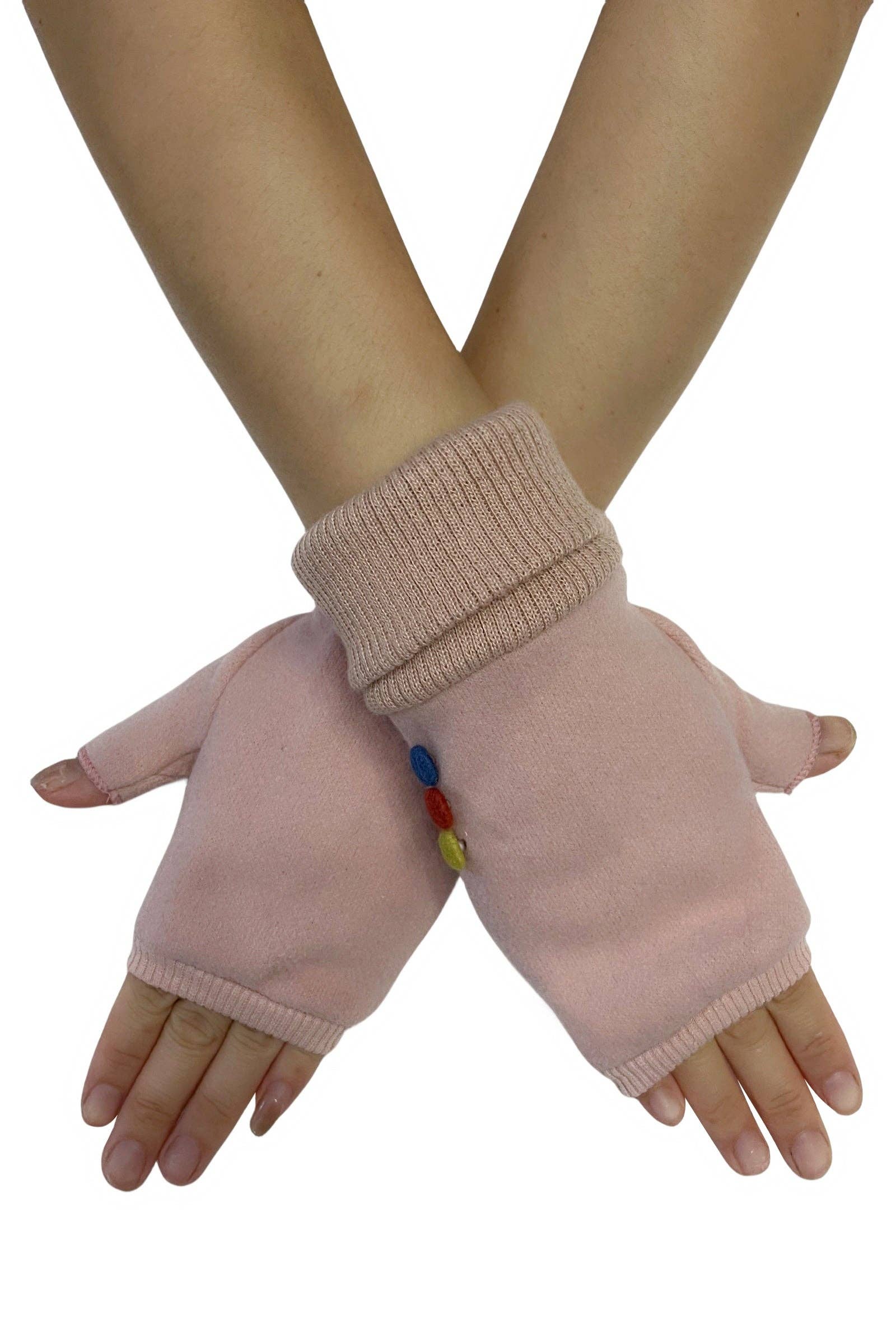 Fashion Scarf World – wholesale Gloves – Women's – Elasticated Plain Button Fingerless Gloves9