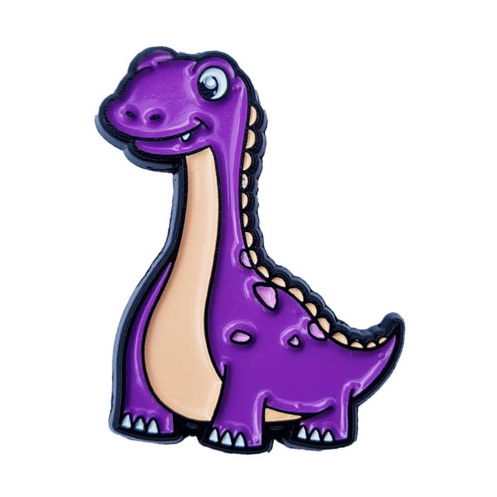 Insigne épinglette en émail de dinosaure Diplodocus pour la vente par Mystery Pins