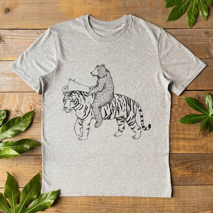 Tiger and Bear T-Shirt for wholesale by Don't Feed The Bears
