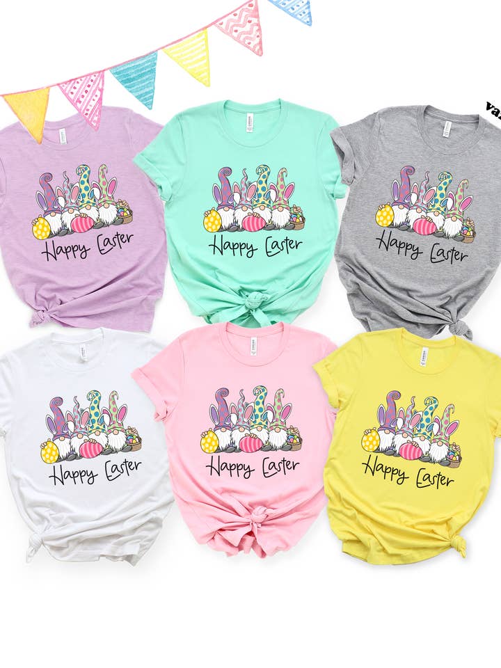 Happy Easter Gnome Shirt for wholesale by Vazzie Tees