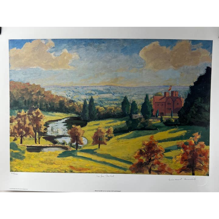 Sir Winston Churchill View from Chartwell Lithograph Limited for wholesale by Deluxe Fine Art