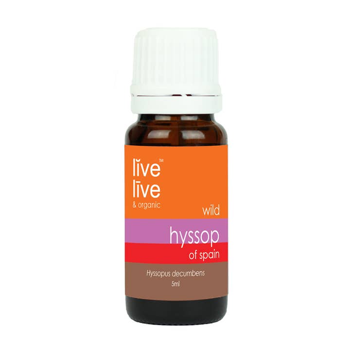 Óleo Essencial de Hissopo da Espanha, Hyssopus Decumbens, 5ml por atacado de Live Live & Organic