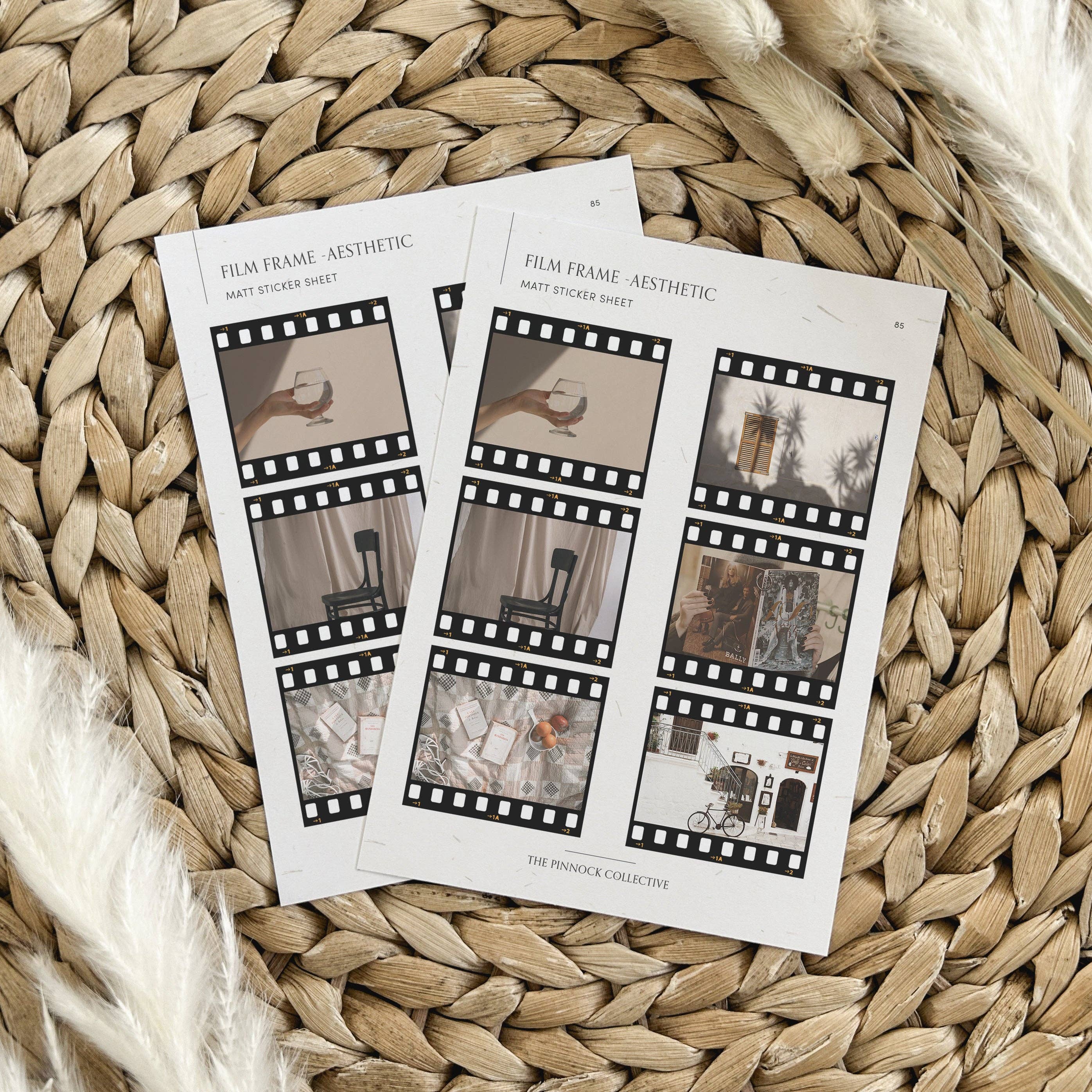 The Pinnock Collective – wholesale Sticker – Cream Film Sticker Sheet1