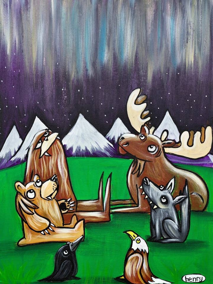 Northern Lights Canvas Print for wholesale by It's a Henry