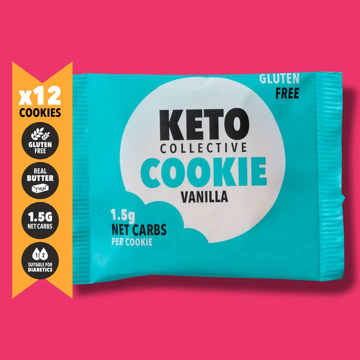 KETO COOKIES - VANILLA 1.5g NET CARBS - 30g COOKIE x 12 for wholesale by Keto Collective