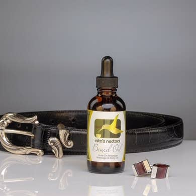 Huile de barbe pour la vente par Nita’s Nectars