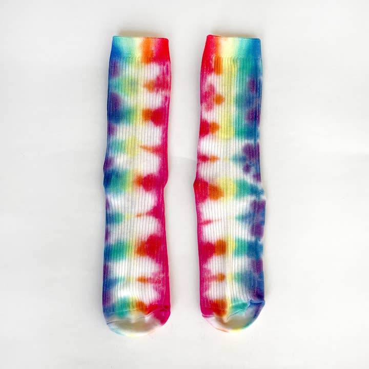 Rainbow Brite Tie-dyed Dressy Socks for wholesale by Merle Works