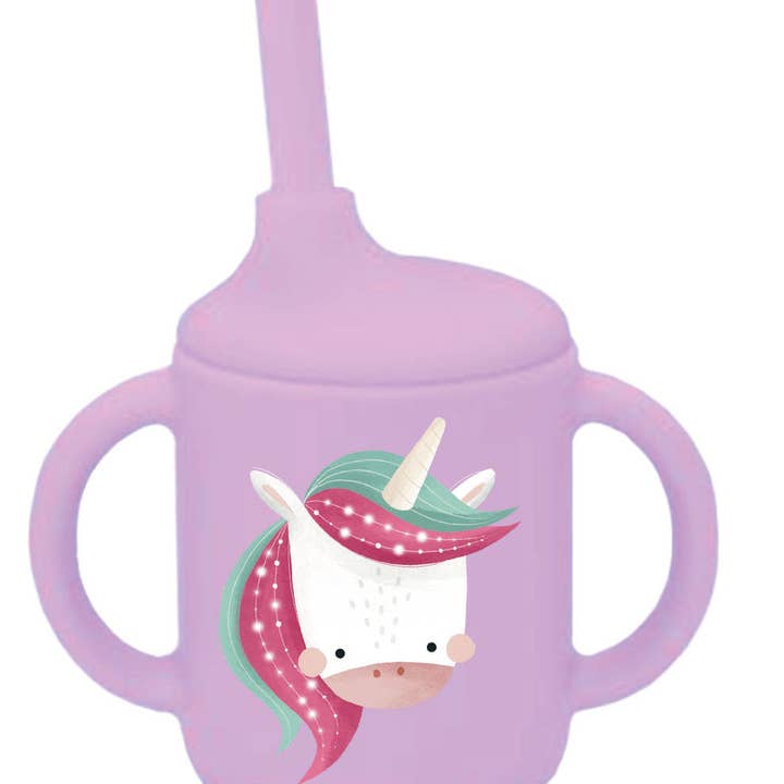 Sassi Silicone Sippy Cup Set - Sparkly The Unicorn for wholesale by Axis Toys & Gifts