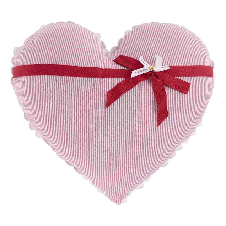 I Love You Ribbon Heart Pillow for wholesale by Glory Haus