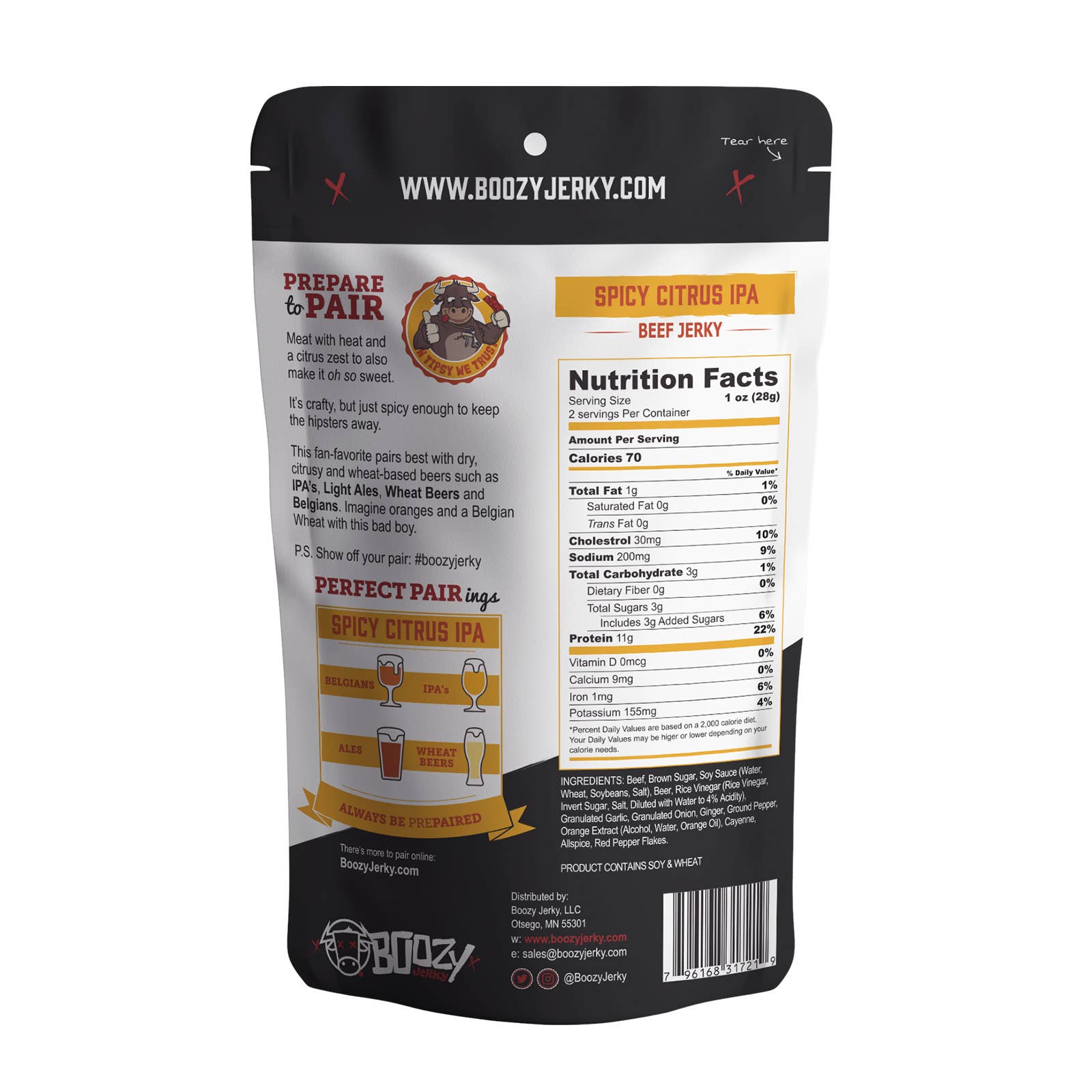 Boozy Jerky - Wholesale Jerky - Spicy Citrus IPA Beef Jerky7