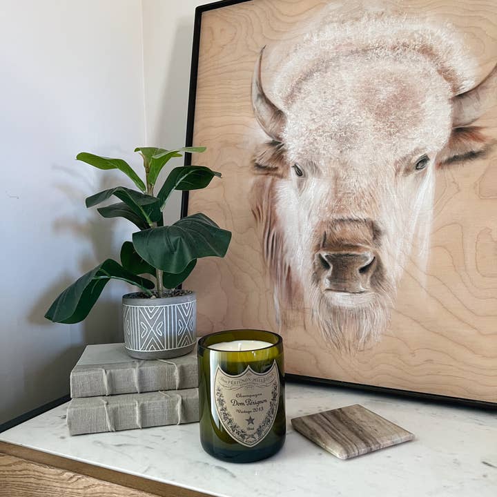 Scottsdale Candle Co - Wholesale Jar/Filled Candle - Recycled Dom P Bottle - Vintage Label Candle8