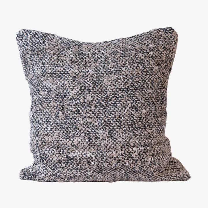 Housse de Coussin Wabi - 100% Lin Recyclé, Minuit/Ivoire pour la vente par Eadie Lifestyle