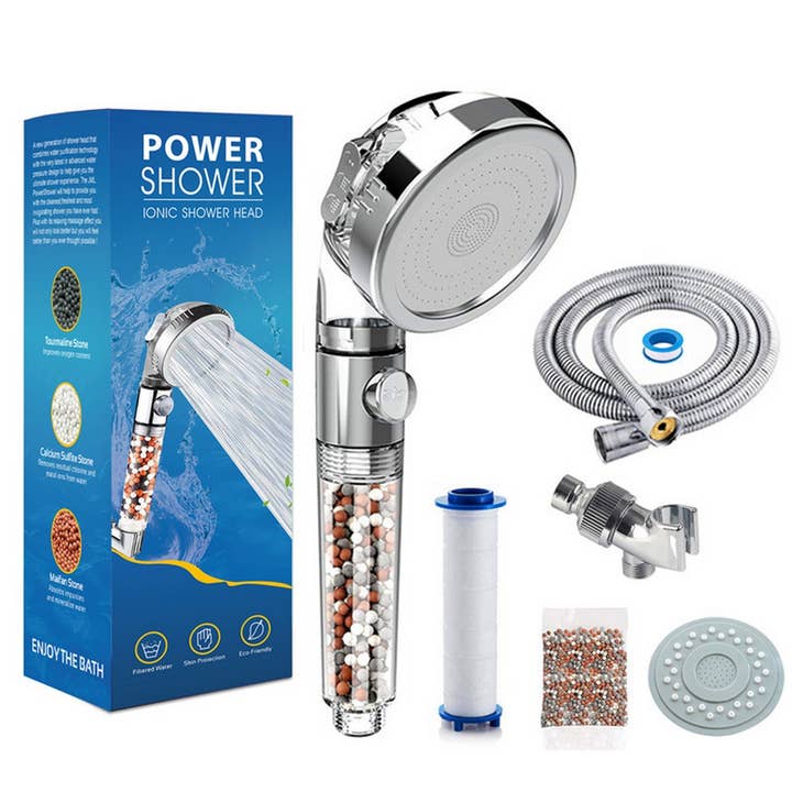 ACCITY - Wholesale Shower Head - THREE-SPEED WATER FILTER SHOWER HEAD WITH BOOSTER_CWASC17039