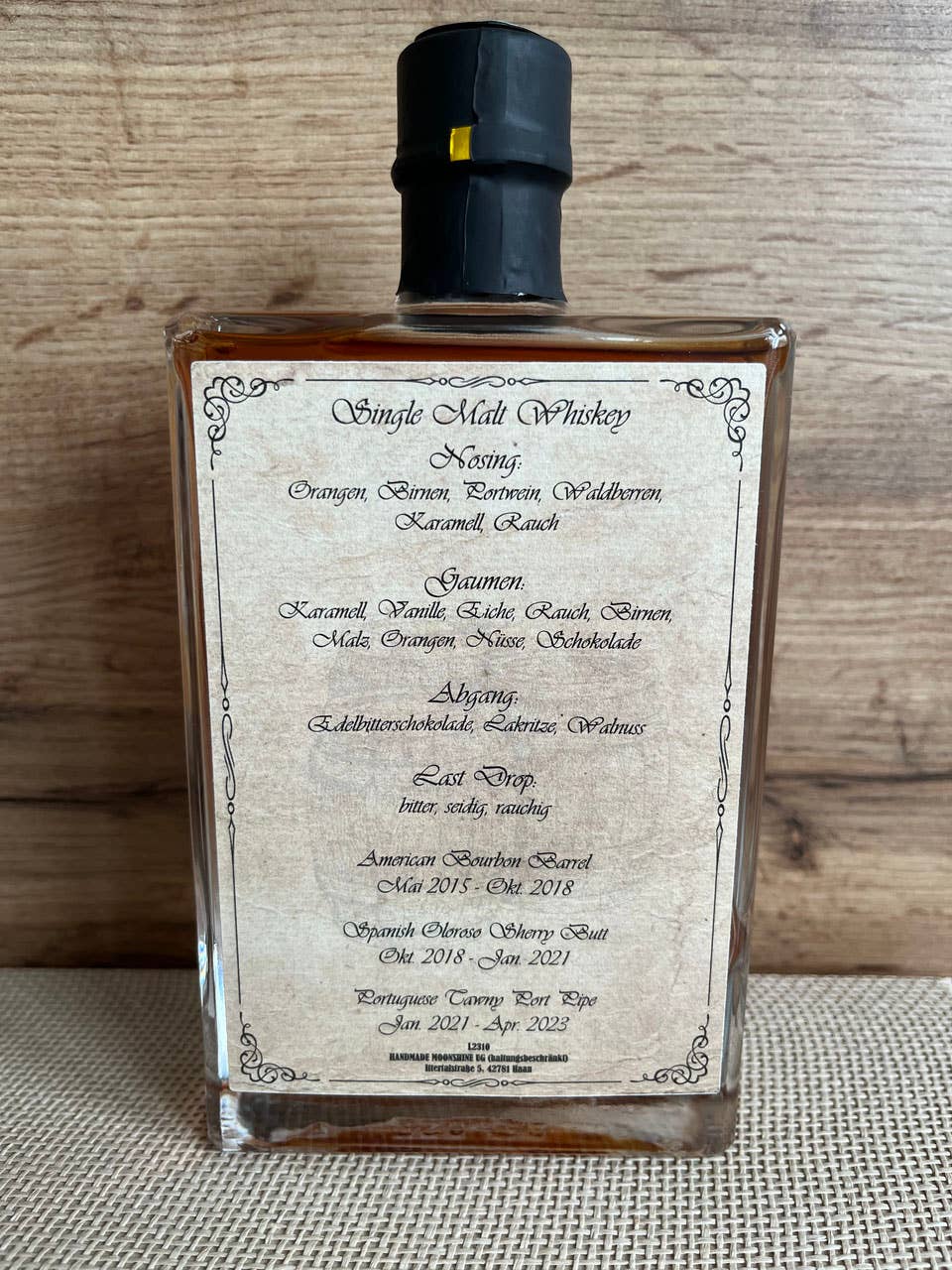 Handmade Moonshine - Wholesale Whiskey - Single malt whiskey 42% vol - triple barrel - aged 8 years1
