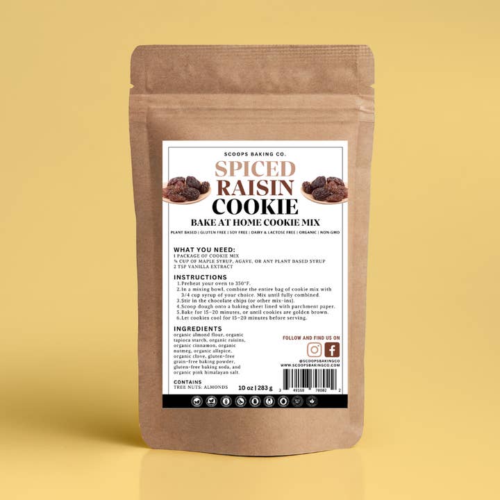 Bake At Home: Spiced Raisin Cookie Mix for wholesale by Scoops Baking Co.