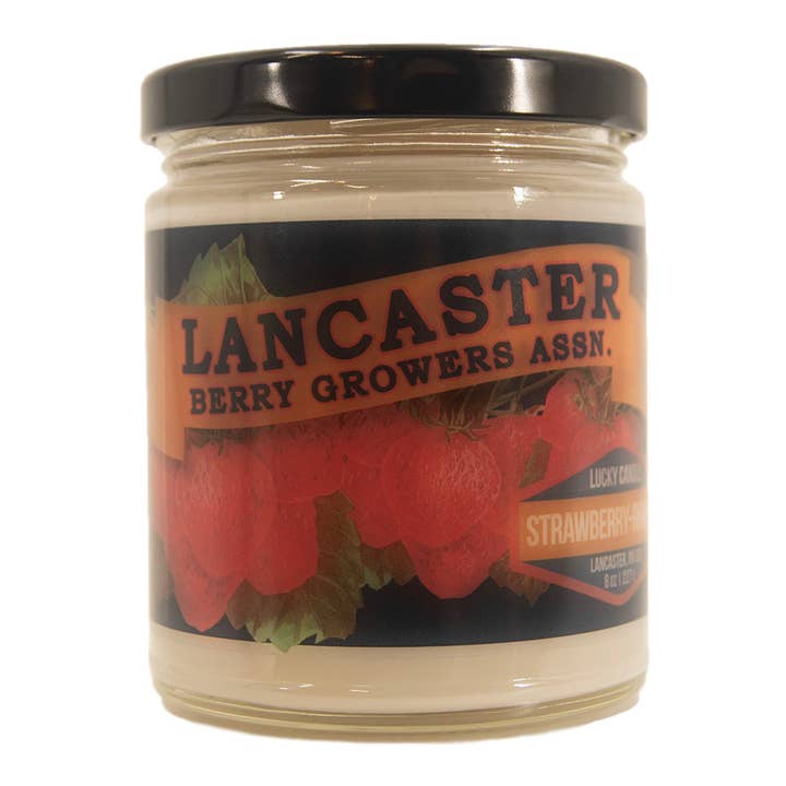 Strawberry Rhubarb Candle - Made in Lancaster, PA for wholesale by Lucky Mfg. Co.