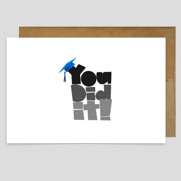 You With It - Blau Graduation Cap - Grußkarte für den Großhandel von Kevin & Kaia