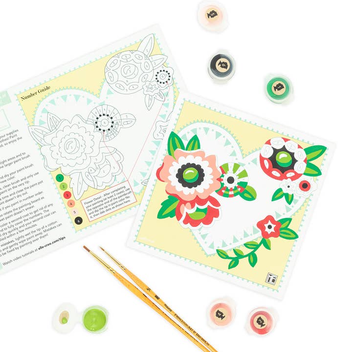 Elle Crée (She Creates) - Wholesale DIY Craft Kit - From ME to You Mary Engelbreit MINI Paint-by-Number Kit