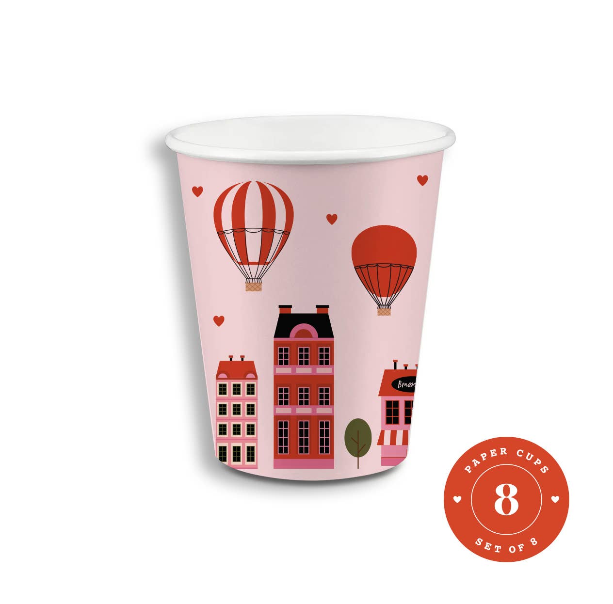 Spaghetti & Meatballs - Wholesale Disposable Cup - Paper Cups - Paris Valentine's Day Design2