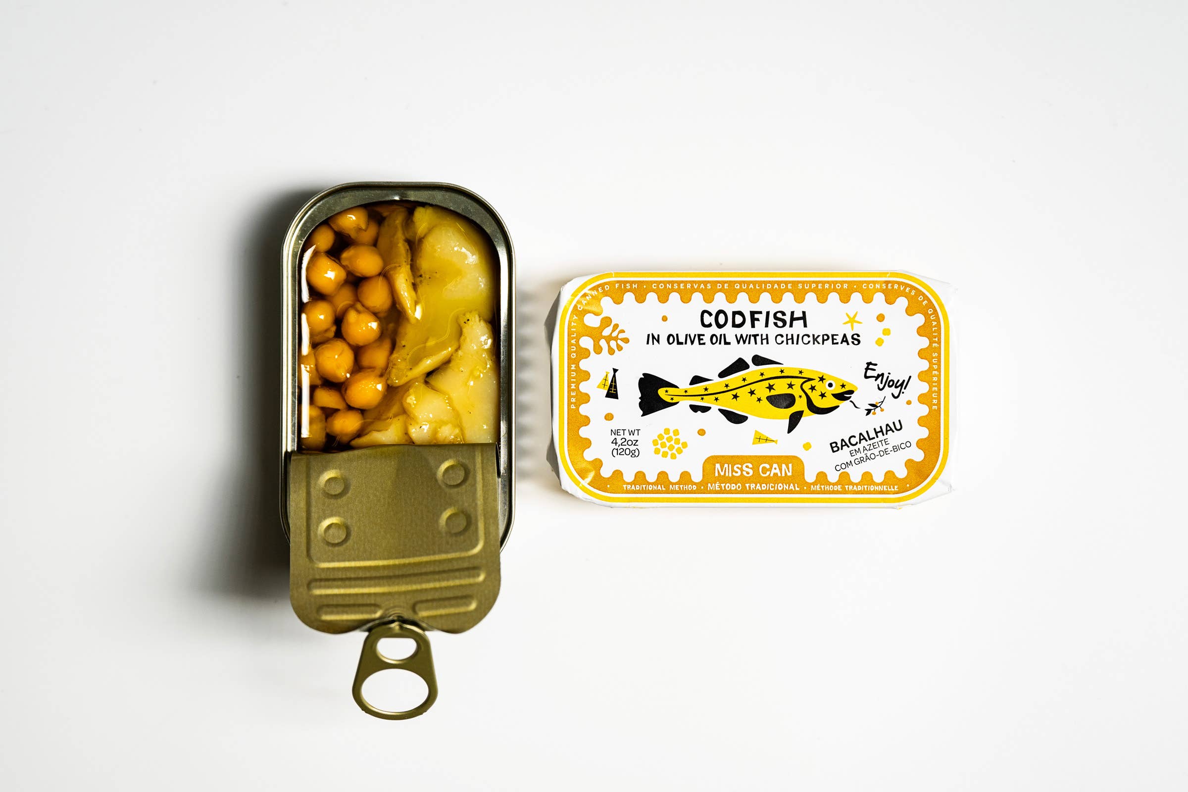 Miss Can by Tin2Table - Wholesale Tinned Fish - Cod in Olive Oil with Chick Peas5